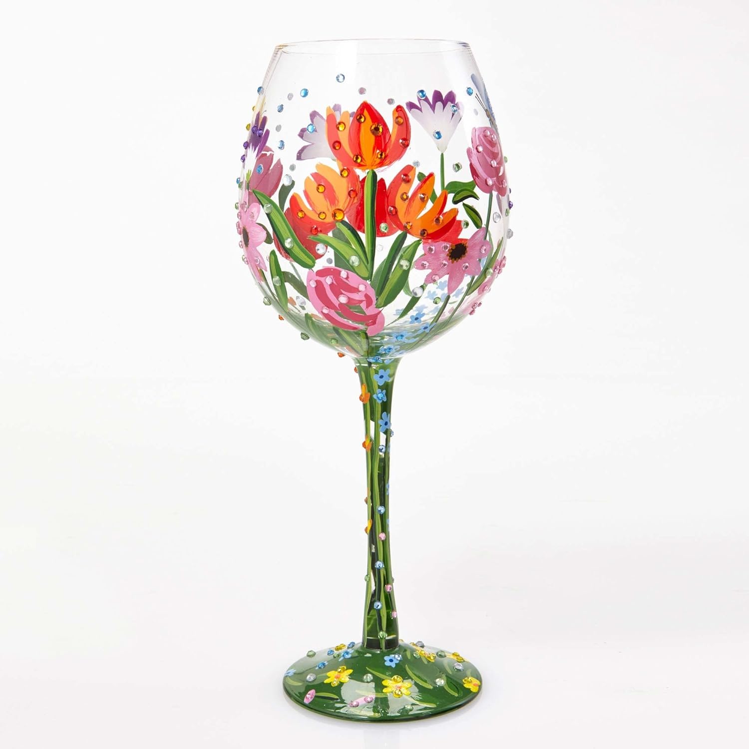 50% оƒƒ Dіѕсоunt Designs by Lolita “Spring Bling” Hand-painted Artisan Super Bling Wine Glass, 22 oz.