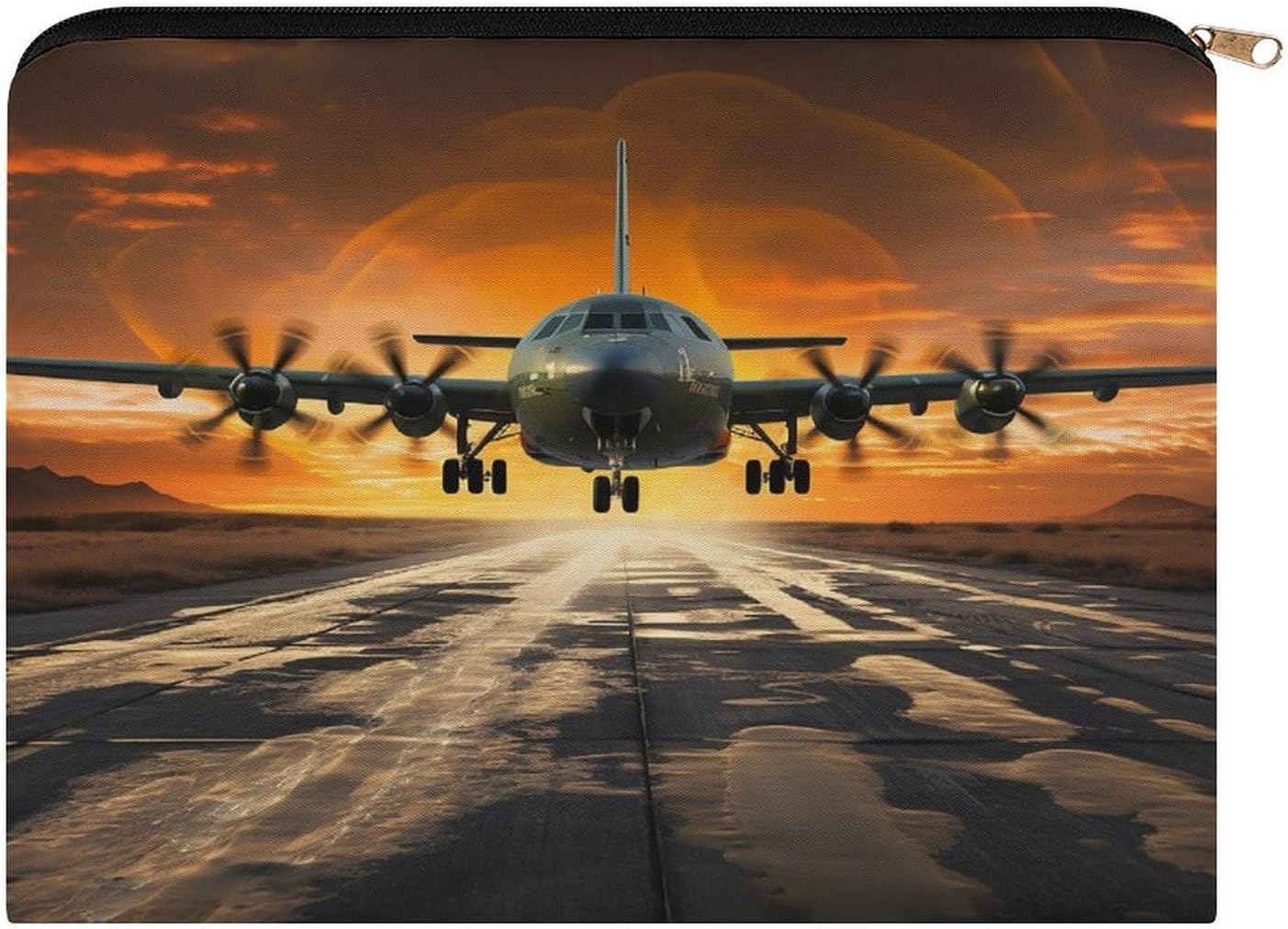 Military Aircraft Landing Makeup Bag Toiletry Bag Cosmetic Bag