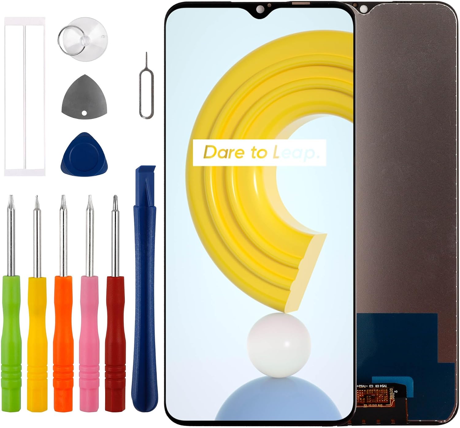 Duotipa 6.5" LCD Display for Realme C21Y/C25Y LCD Display Touch Screen Digitizer Assembly Replacement with Tool Sets,Black