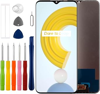 Duotipa 6.5" LCD Display for Realme C21Y/C25Y LCD Display Touch Screen Digitizer Assembly Replacement with Tool Sets,Black