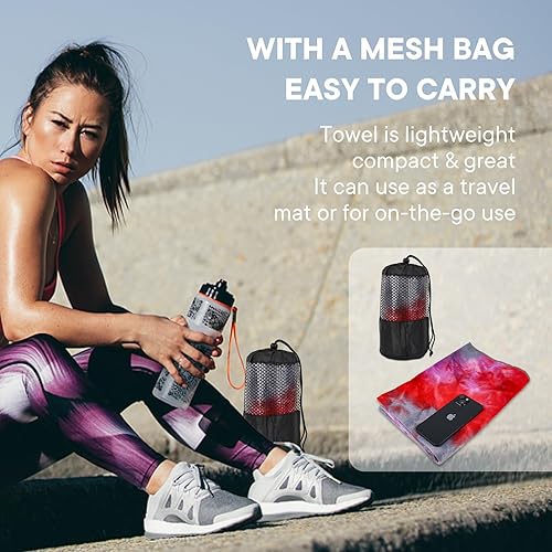 Miniatura 92 de Toallas de yoga, toalla antideslizante para esterilla de yoga caliente con puntos de agarre, manta de yoga de microfibra suave súper absorbente para