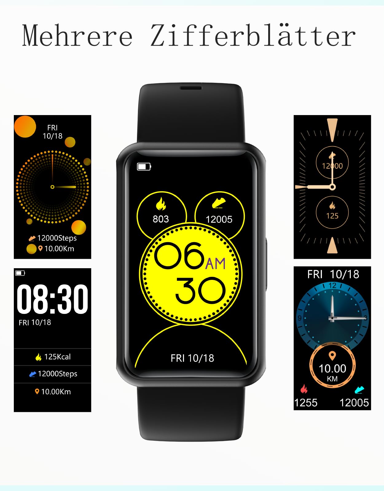 Schrittzähler Uhr (Ohne App/Ohne Handy) 1,47'' Screen Einfach Fitness Tracker Smartwatch mit Kalorienzähler Schlafmonitor Stoppuhr Wasserdicht Timer Gehen Laufen Fitnessuhr für Senioren/Männer/Frauen