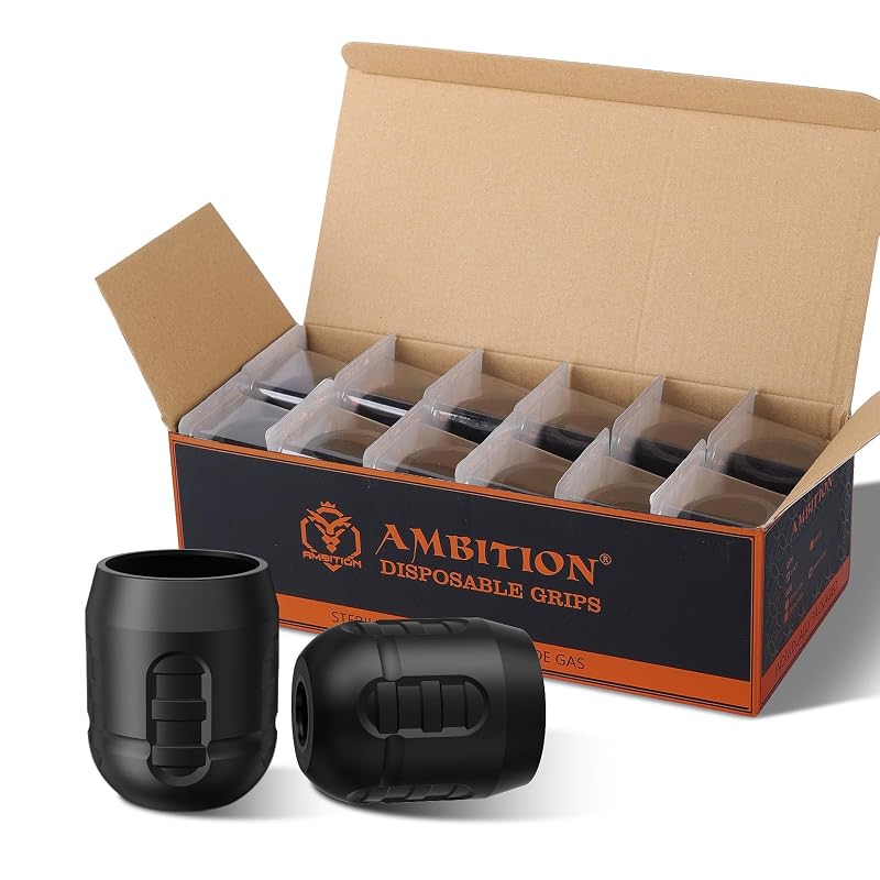 Ambition Soldier P3 42 mm Pegas descartáveis para máquina de tatuagem, sistema de ajuste Click, pacote com 12