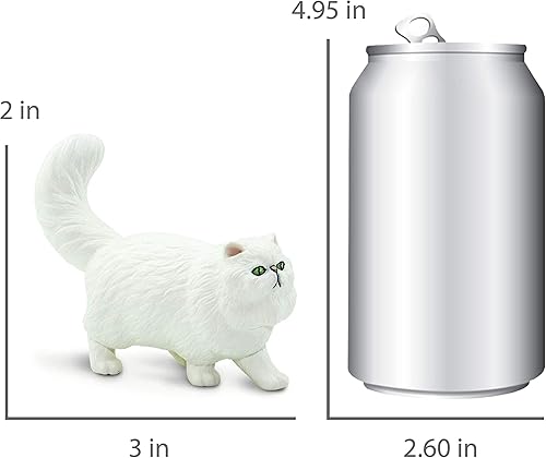 Miniatura 8 de Safari Ltd. Lo mejor en exhibición, gato persa, construcción de calidad a partir de materiales sin ftalatos, plomo y BPA, para edades de 3 años en