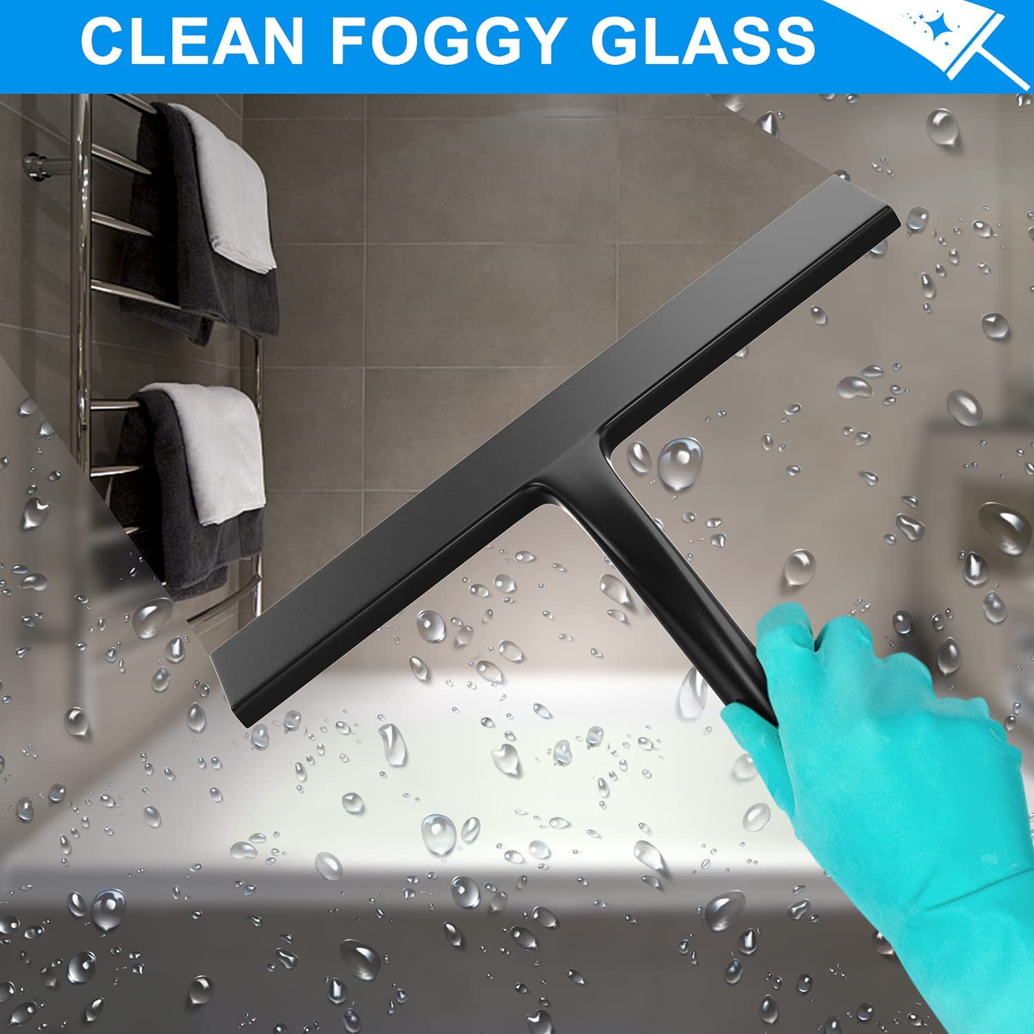 Spatola Lava Doccia Telescopica Fino A 140cm - Tergicristello Per Vetri E Pavimenti - Foto 5