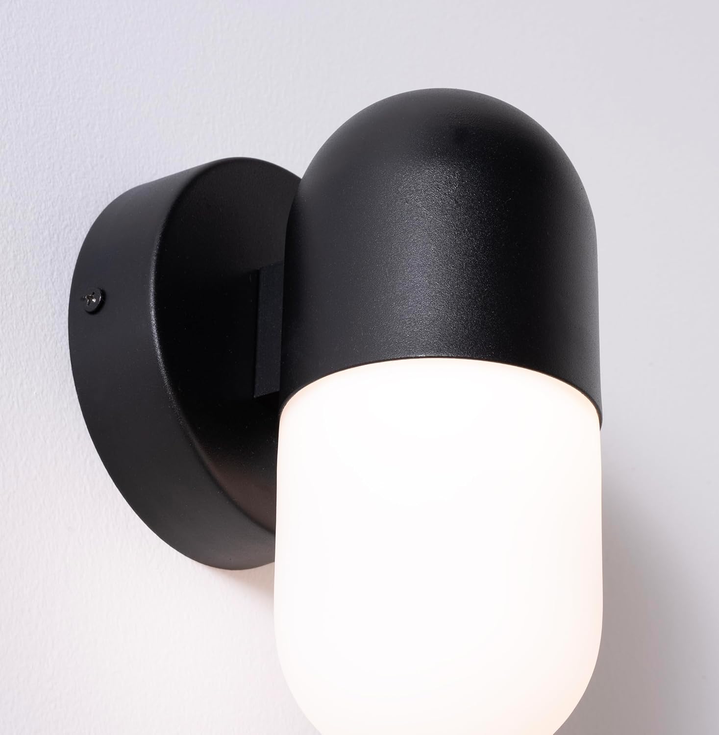 AFX IRVW05 Irvine Dimmable LED Outdoor Wall Sconce Light Fixture for Outdoor Use on Patios, Front Porch, or Back Porch - 2700K - 5000K - 12" - Black