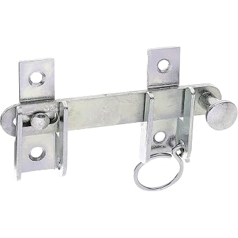 Alberts 314446 Potholder Throw with Locking Device Galvanised Thick Layer Passivated Size 120 x 65 mm