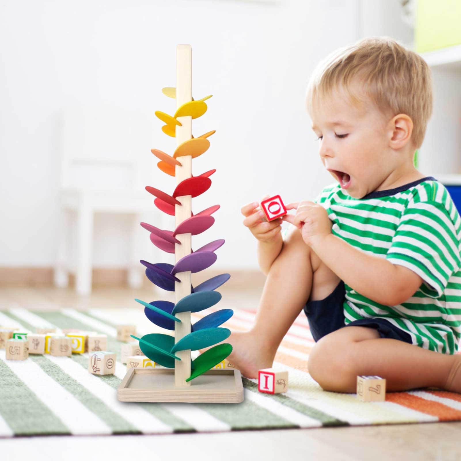 Laufbaum aus aus Holz - Holz-Musikspielzeug | Ball Drop Tree Track-Spiel | Kids Marble Ball Run Learning Game Wood Color | Interaktive - -Spielgeschenke für die