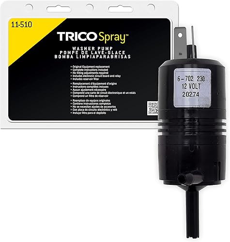 Miniatura 28 de TRICO Bomba de Lavado de Parabrisas Automotriz de Repuesto con Rociador (11-528) Compatible con Años de Modelo Selectos de Chrysler, Dodge, Jeep