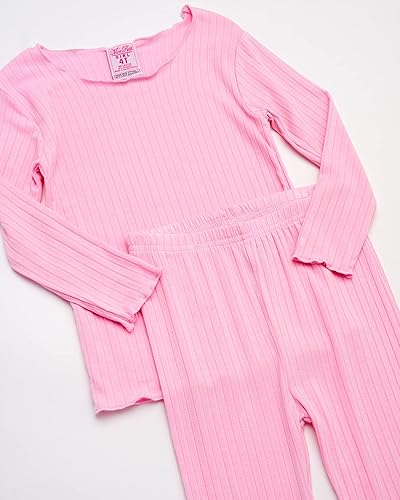 Miniatura 4 de Mon Petit Baby Girls' Pajama Set - 8 Piece Rib Knit Sleepwear Shirt and Jogger Pants (12M-7)