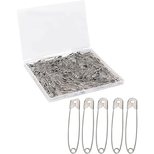 Mr. Pen Heavy Duty Safety Pins - 2 Inch, 200 Pack, Silver, Large, Bulk for Clothes