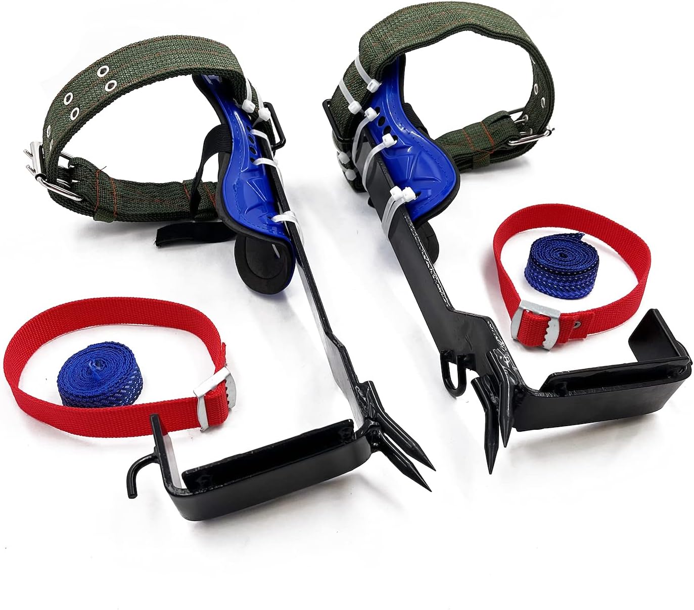 HongK- Upgraded Tree Climbing Spike Set Safety Adjustable Belt Lanyard Rope Rescue Belt 2 Gears [P/N: ET-OUTDOOR002-A-RAW]