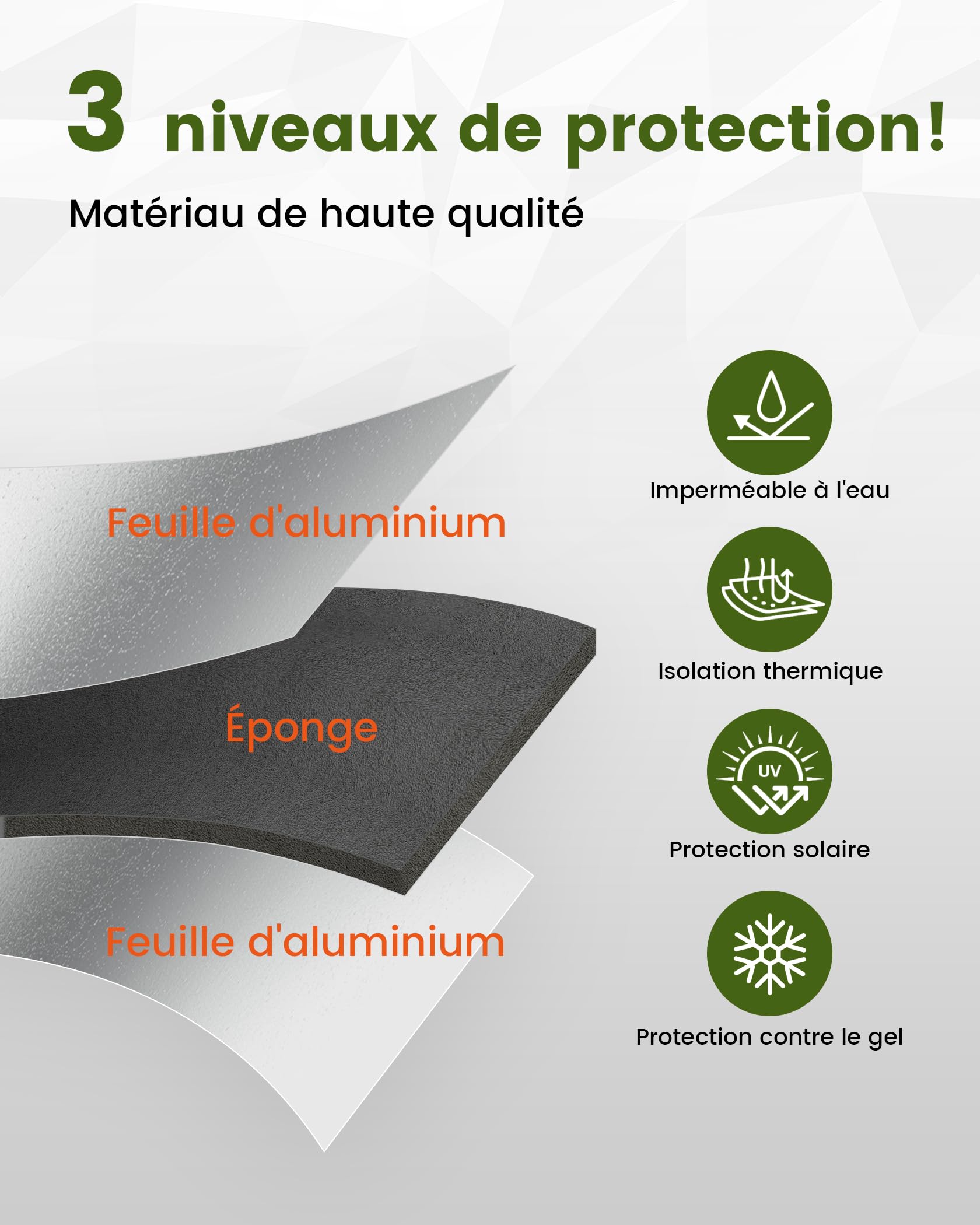 Housse de pare-brise thermique argentée avec fermeture éclair extérieure pour Fiat Ducato Citroen Relay X250/290 Peugeot Boxer 2006-2024 Camping-car hiver avec sac de transport