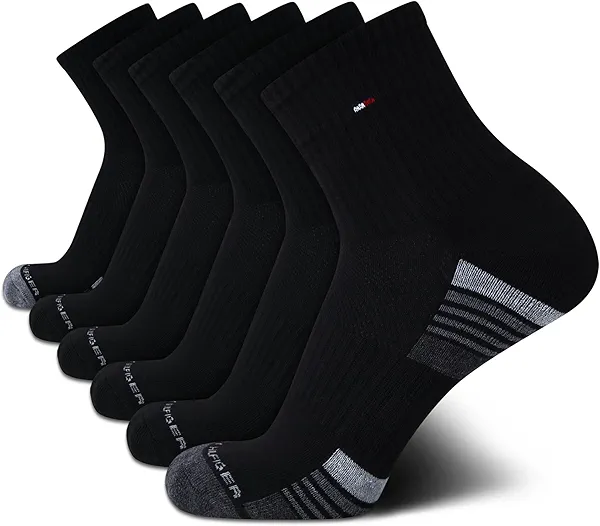 Tommy Hilfiger Mens Socks - Athletic Cushioned High Quarter Cut Socks (6 Pack)