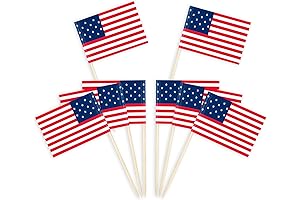100-Count Mini American Flags on Sticks: Adorn Your Party Delicacies and Patriotic Displays