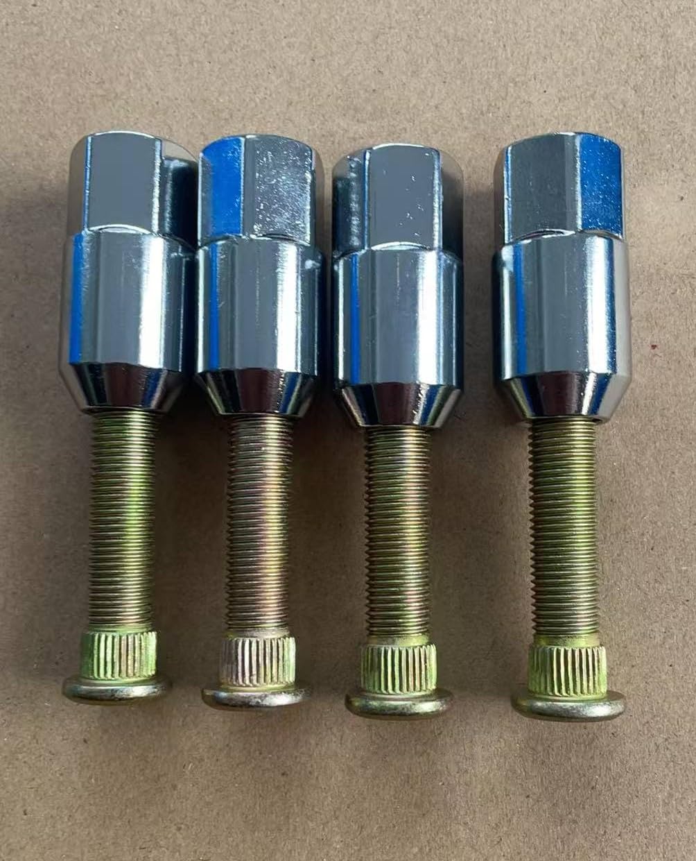4pcs (3/8-24 * 1.75") Front Wheel Studs Bolts 7517871 with Lug Nuts 7547309 Replacement for 2011-2014 Polaris RZR 900 UTV; RZR 4 800 2010-2014