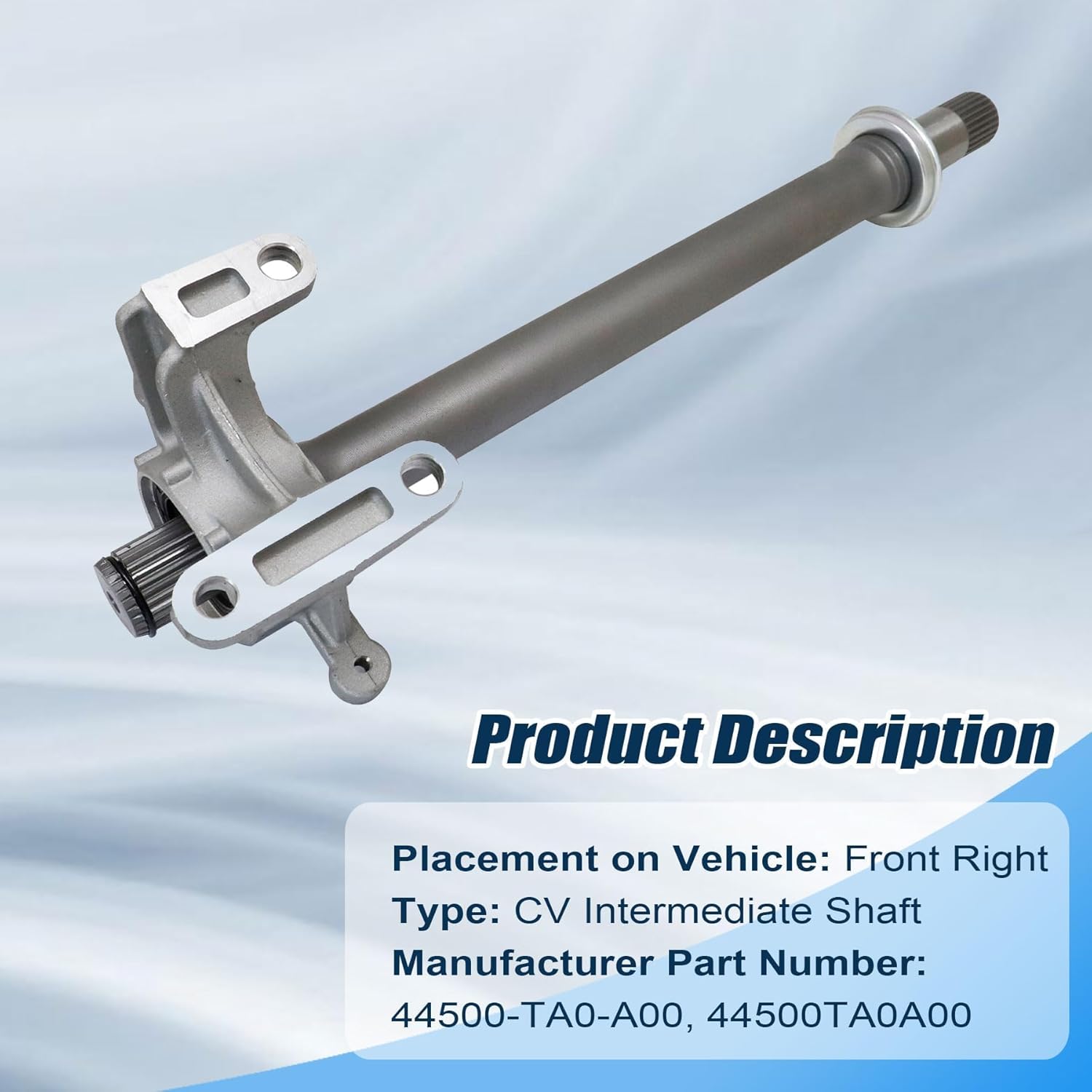 XQSMWF Front Right CV Intermediate Shaft 44500-TA0-A00 Compatible with Honda Crosstour 2012-2015 Accord 2007-2012 Fit for Acura TSX 2004-2014 44500TA0A00 Half Shaft Assembly