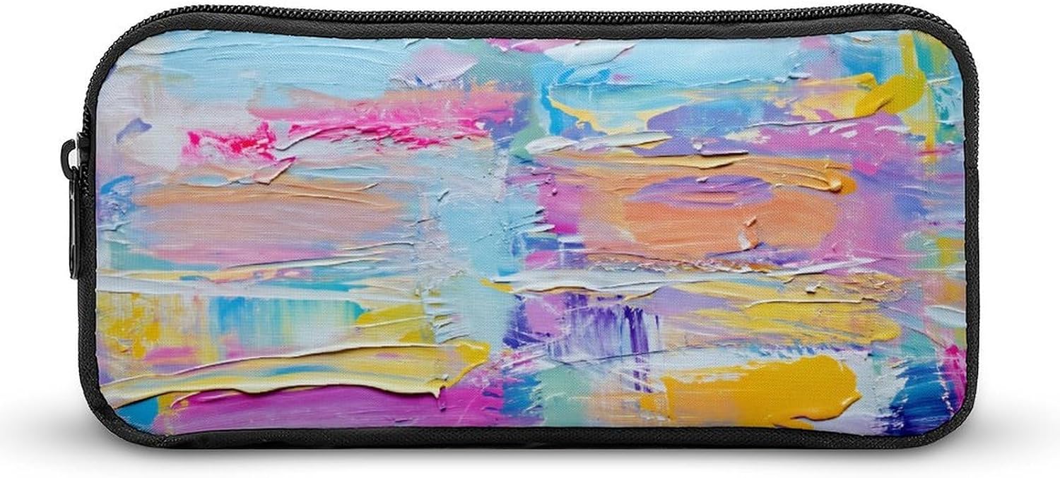 Paint Oil Paints Cover Makeup Bag for Women, Large Capacity Cosmetic Pouch with Metal Zipper, Travel Toiletry Organizer Bag, Portable Storage Pouch for Beauty Accessories, Skincare, Daily Essentials