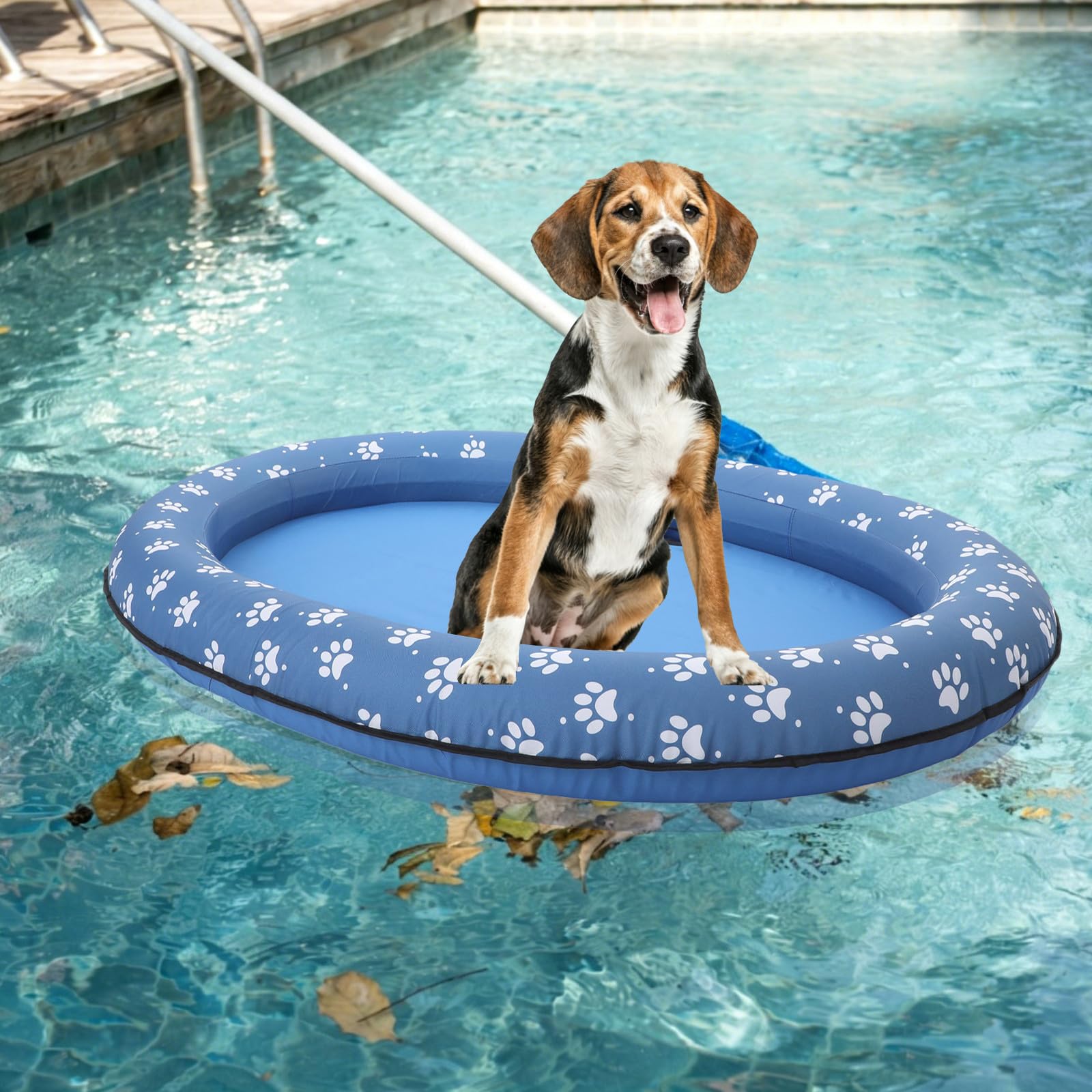 Balsa Inflable para Perros de PVC 140x96x15cm Azul