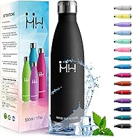 HoneyHolly Gourde Isotherme - 500ML - Gourde Inox sans BPA, Gourde Sport Étanche, Réutilisable, Bouteille Isotherme,...