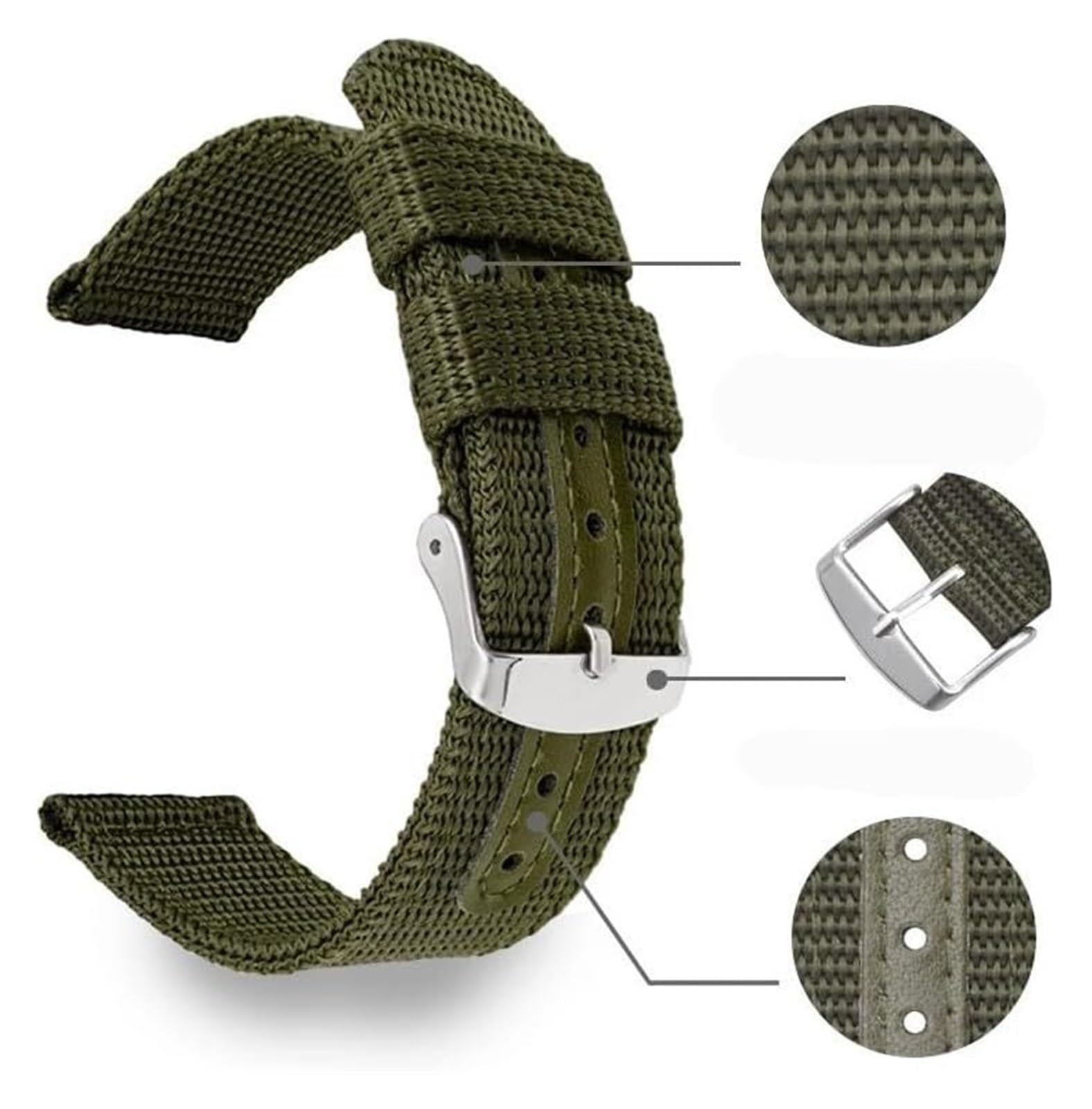 Remplacement du bracelet de la montre intelligente Bracelet universel tressé en Nylon, épais, de remplacement, for hommes et femmes, accessoires de ceinture, bracelet de montre en nylon