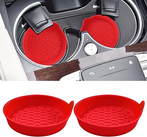 Amooca Portavasos Universales para Automóvil Posavasos para Coche Impermeables Antideslizantes A Prueba de Tamizado A Prueba de Derrames Soporte