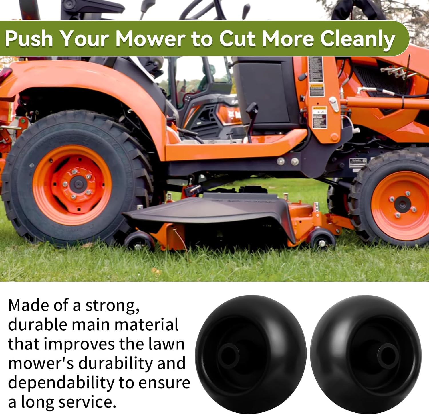 022-5234-98 Mower Anti Scalp Deck Wheel Kit with Bolt Replaces Bad Boy 022-1000-00 Exmark 103-3168 103-4051 103-7263 1-603299, Compatible with Kubota BX Series Tractor Mower Decks, 6 Pack