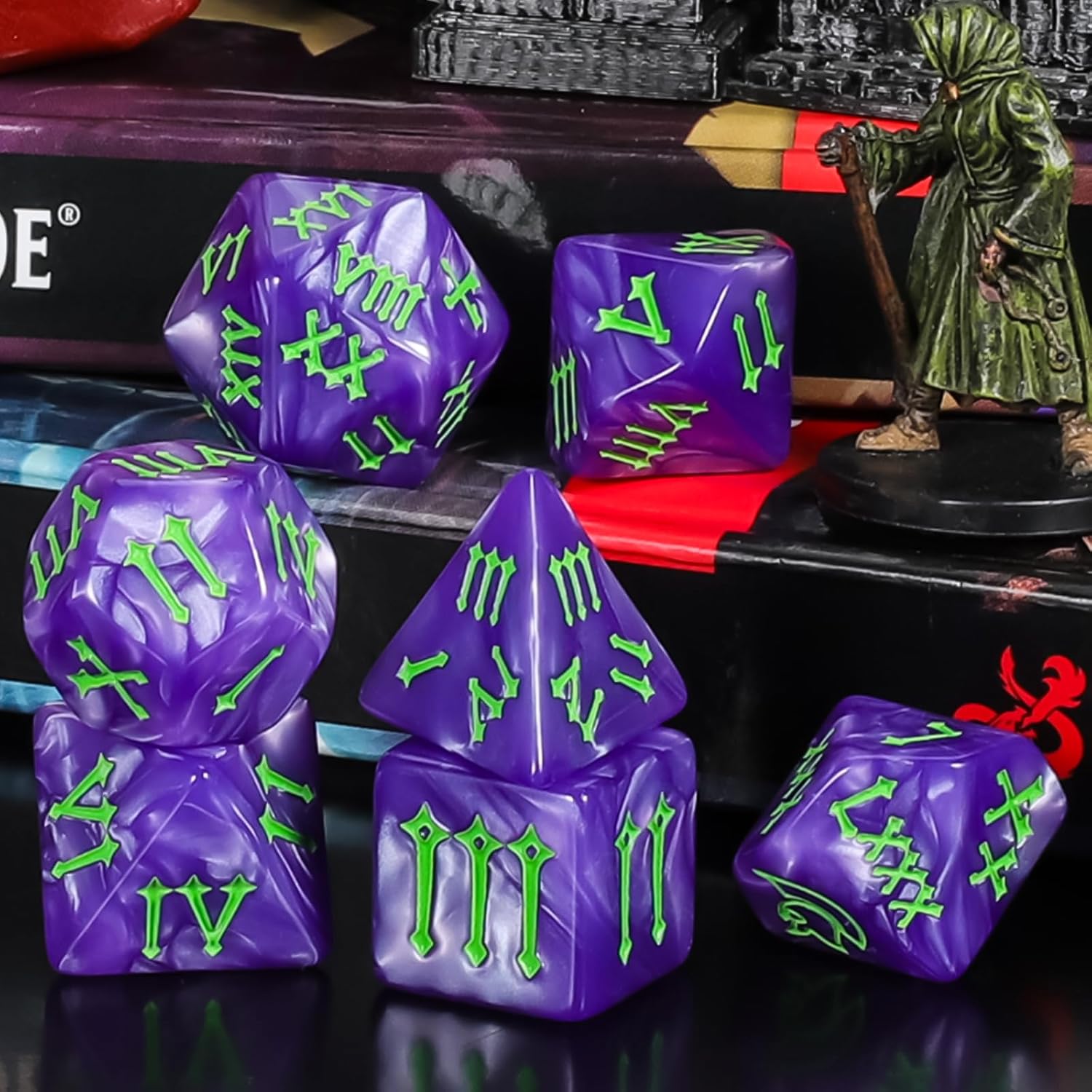 CiaraQ Polyhedral Dice Set - DND Role Playing Dice for Dungeons and Dragons RPG Table Games, Multicolor, 42pcs