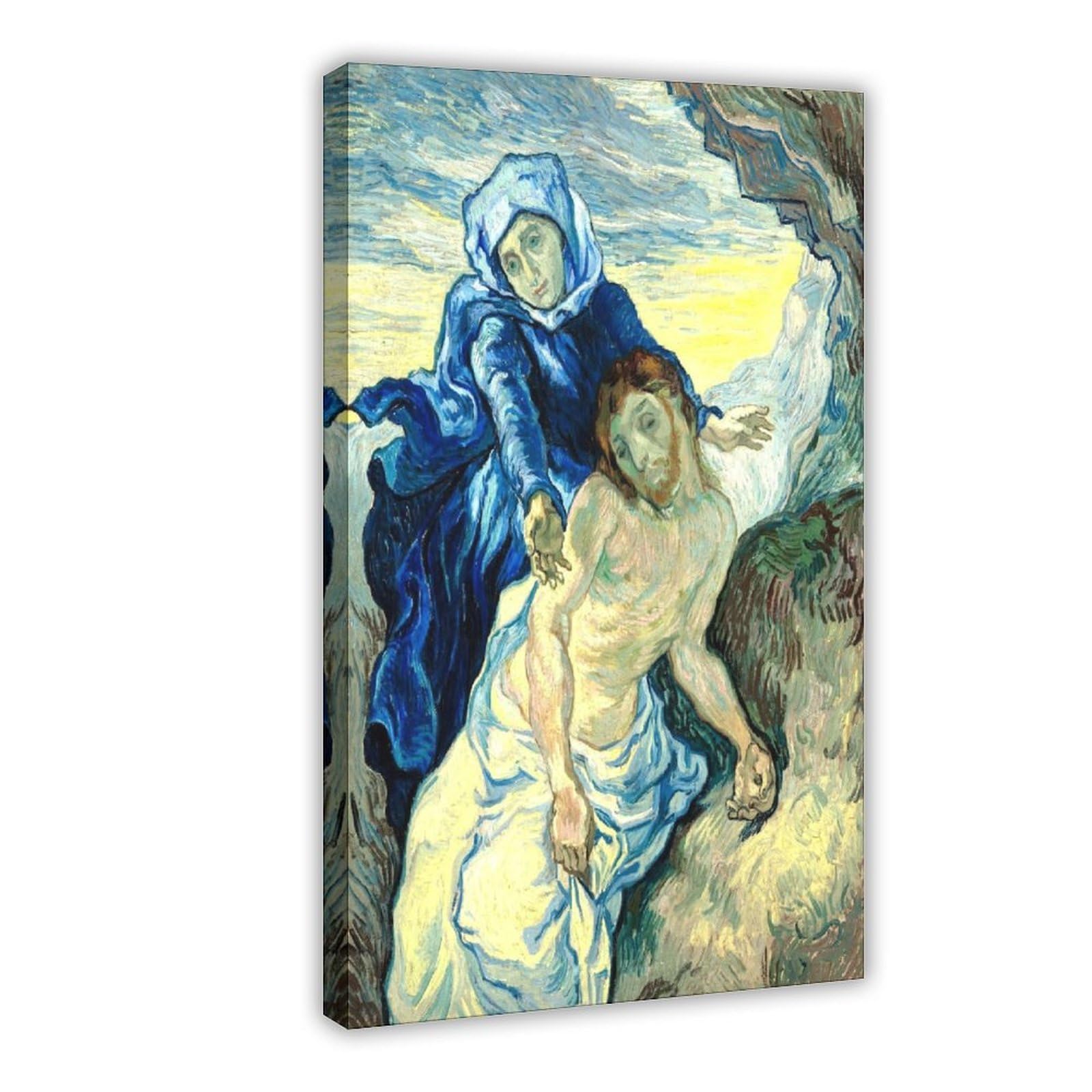 Impression sur toile Pieta de Van Gogh tableau 50x75 cm - 8