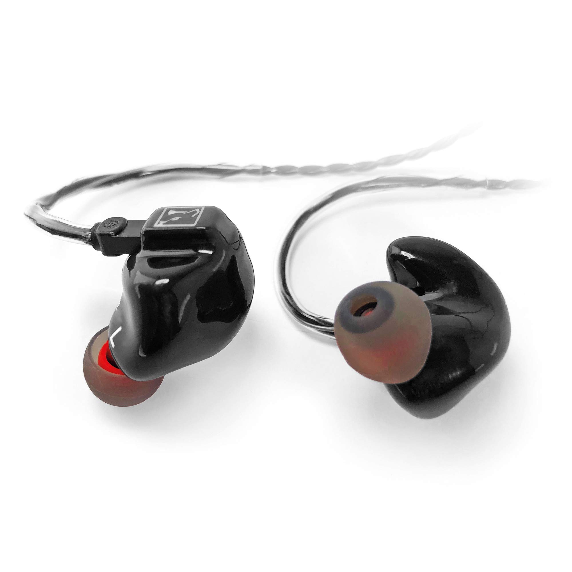 HL4400 Écouteurs Intra-Auriculaires avec Pilotes 4 Voies équilibrés Smart Surface Universal Design avec câble de Changement à 2 Broches et différents filtres – Noir