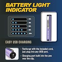 Vista 4 de Streetwise Pain Pen 25,000,000 voltios Pistola paralizante para autoprotección - Lápiz táctico paralizante para mujeres y hombres, recargable por