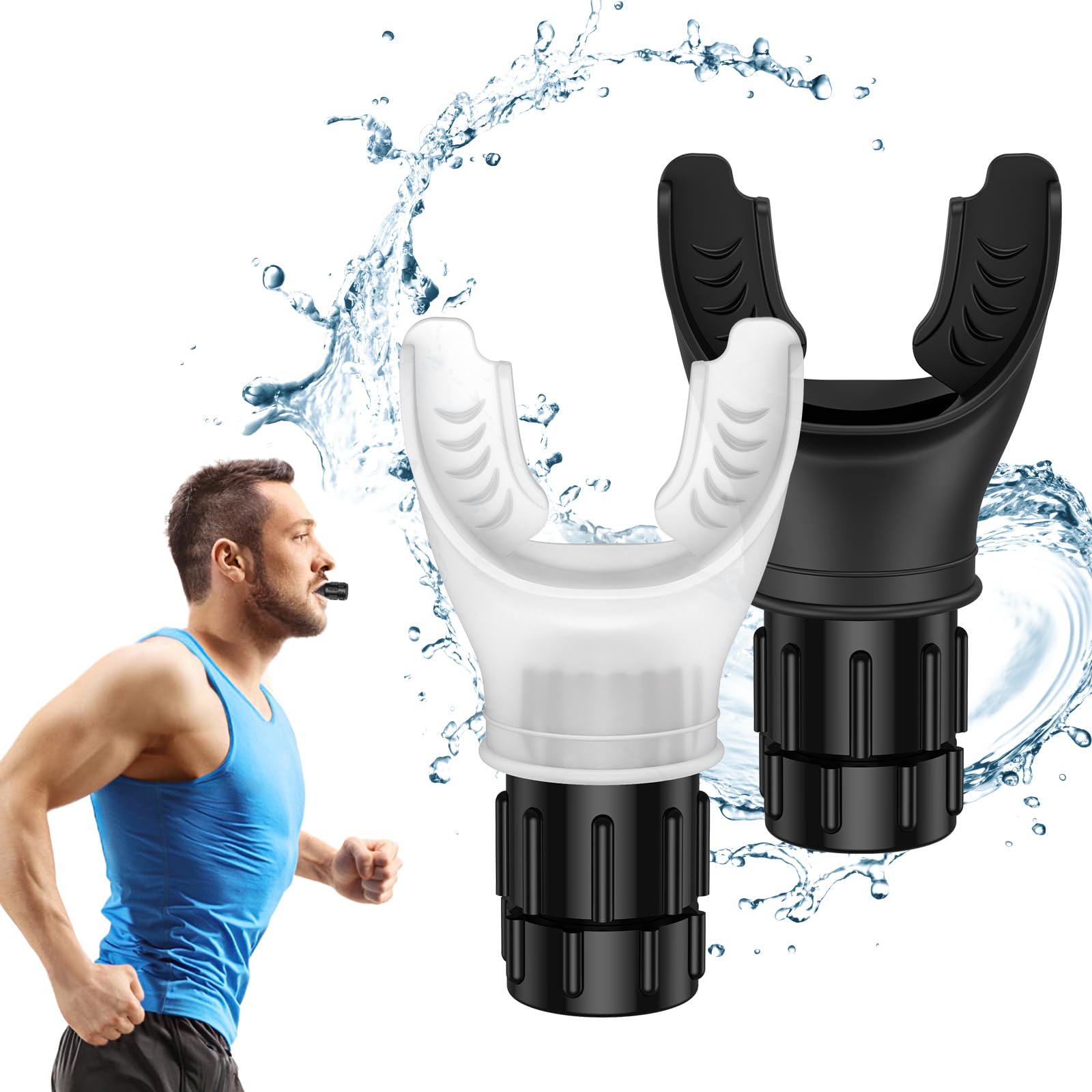 AMIR Upgraded Portable Breathing Trainer Adjustable Resistance Breathe Trainer Compact Muscle Improve Strength and Endurance Exercise Device for