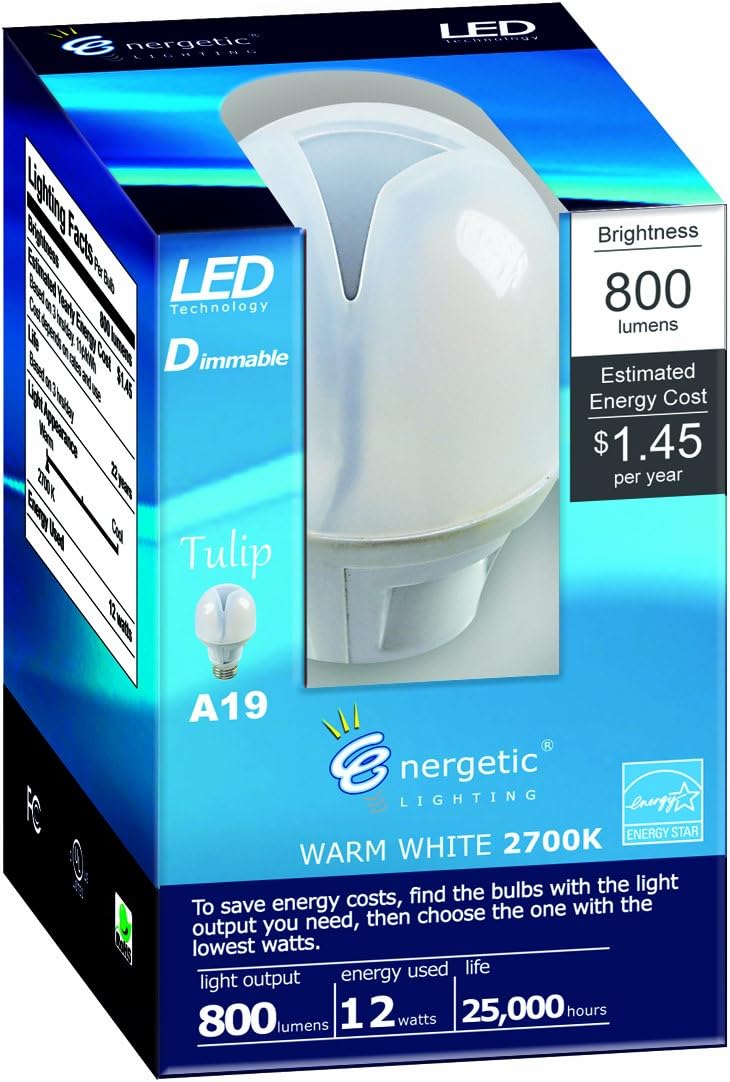 Energetic Lighting ELE12D-AWF-VB LED 12-Watt A19 Dimmable Lamp