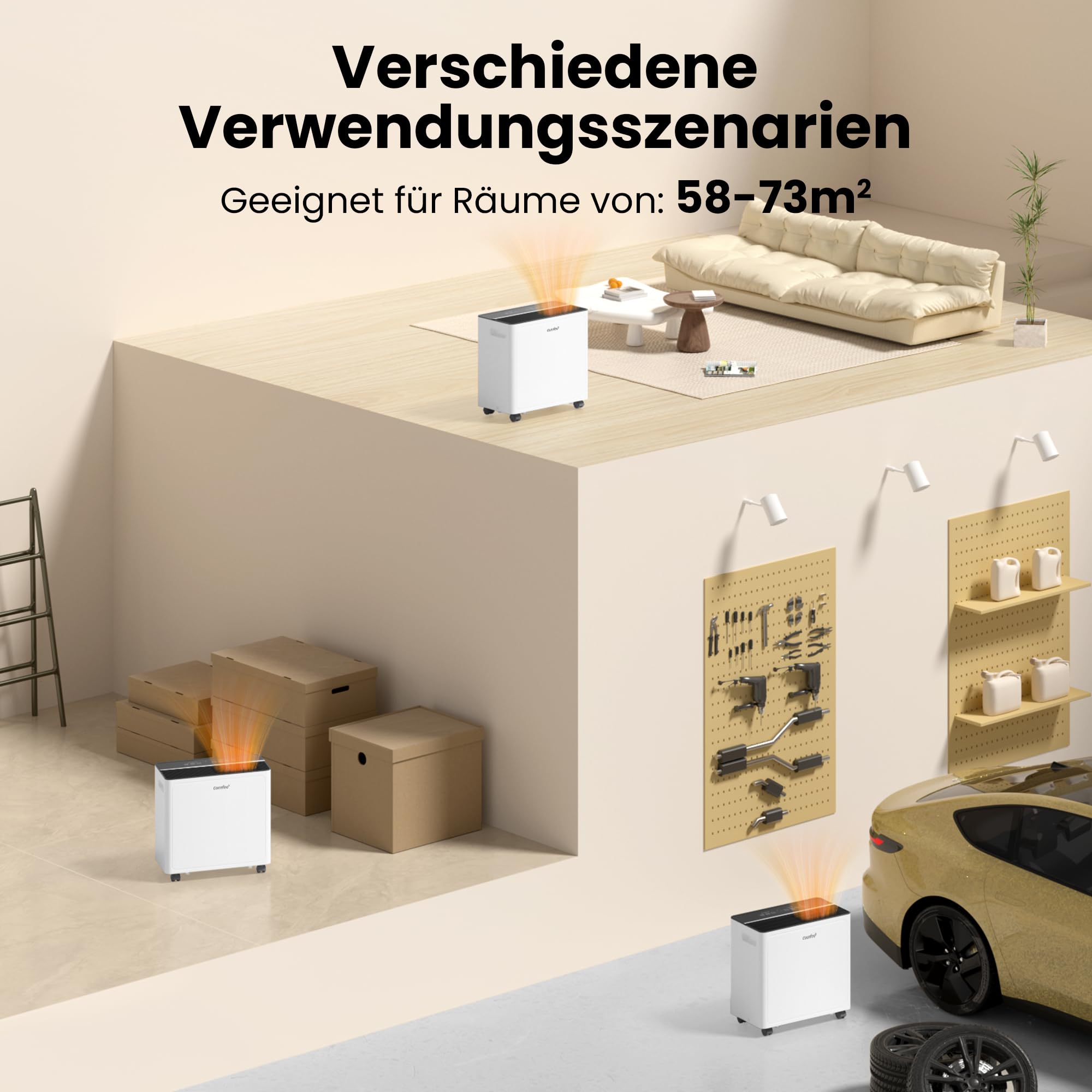 Comfee CDDAE-30DEN7-QA3 Luftentfeuchter/Tag für bis zu 73㎡ 30L – Bild 8