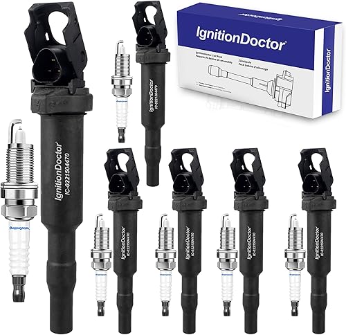 IgnitionDoctor Ignition Coils and Iridium Spark Plugs Pack of 6 Compatible with Select 2006-2013 BMW 128i 328i X3 X5 Z4 & 3.0L Models UF592 IgnitionDoctor Ignition Coils and Iridium Spark Plugs Pack of 6 Compatible with Select 2006-2013 BMW 128i 328i X3 X5 Z4 & 3.0L Models UF592