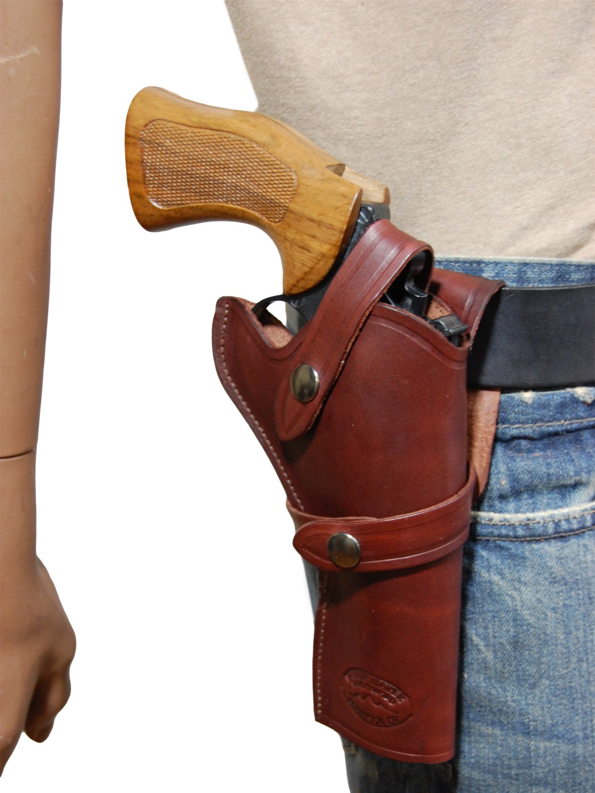 Amazon.co.jp: 新しいBarsony Burgundy Leather Westernスタイルガン