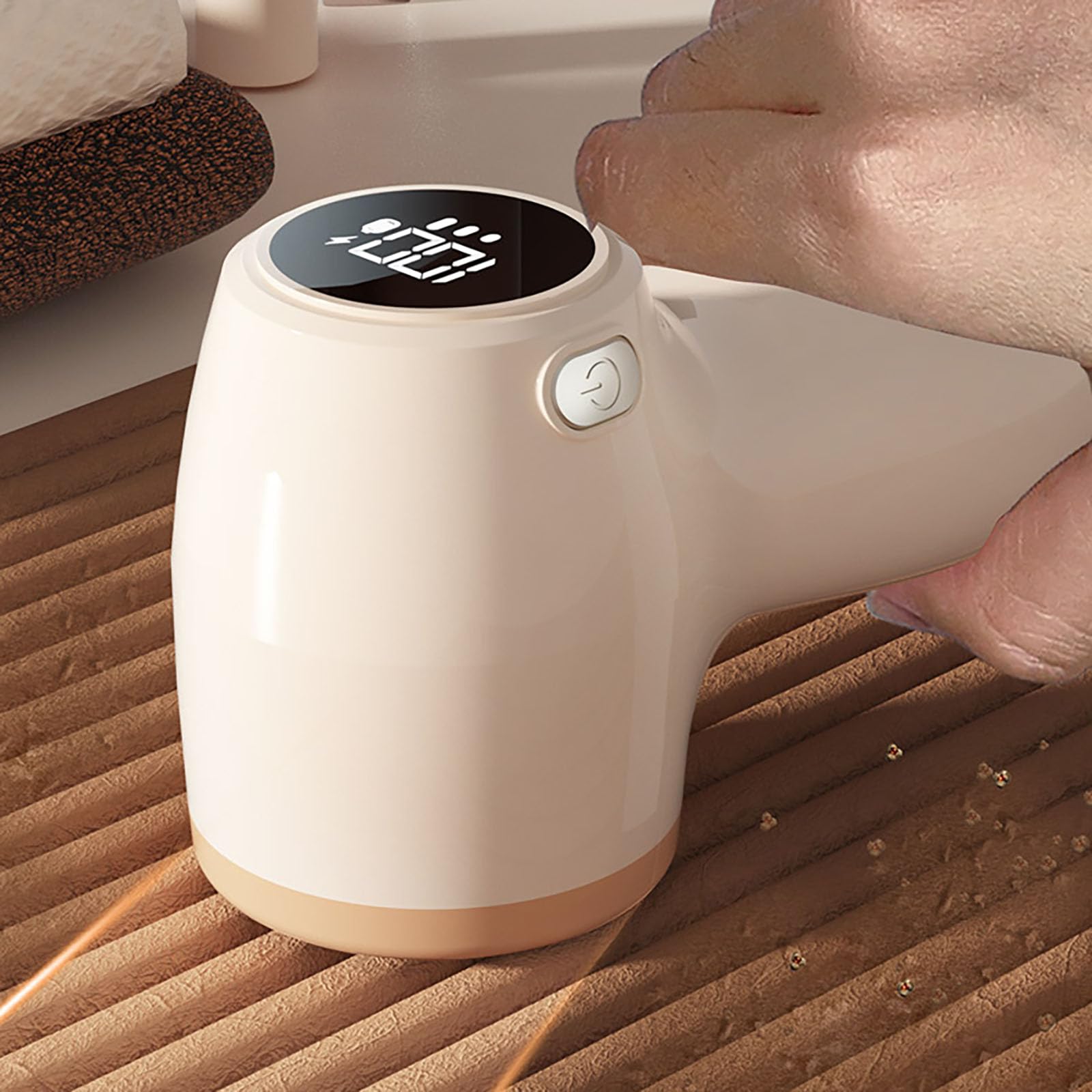 Pro Fabric Saver - Removedor de pelusas eléctrico inteligente de 3 velocidades con pantalla HD y carga rápida de 1200 mAh | 300% protección de tela, más de 25 capacidades de ropa, afeitadora
