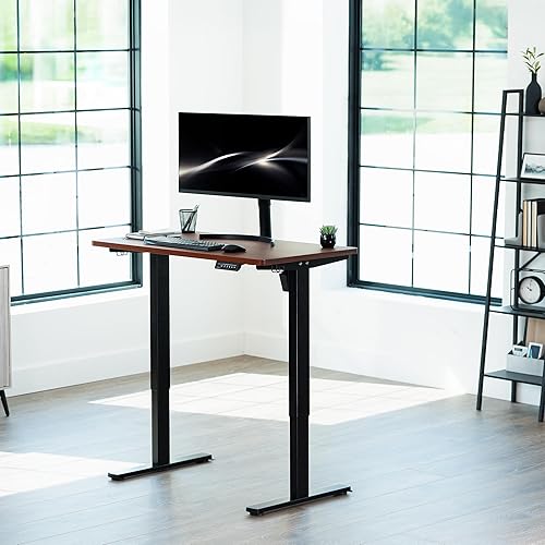 Vista 29 de VIVO DESK-TOP60G - Mesa universal de una pieza de 60 x 24 pulgadas, color gris oscuro, para marcos de escritorio estándar y sentados a pie, altura