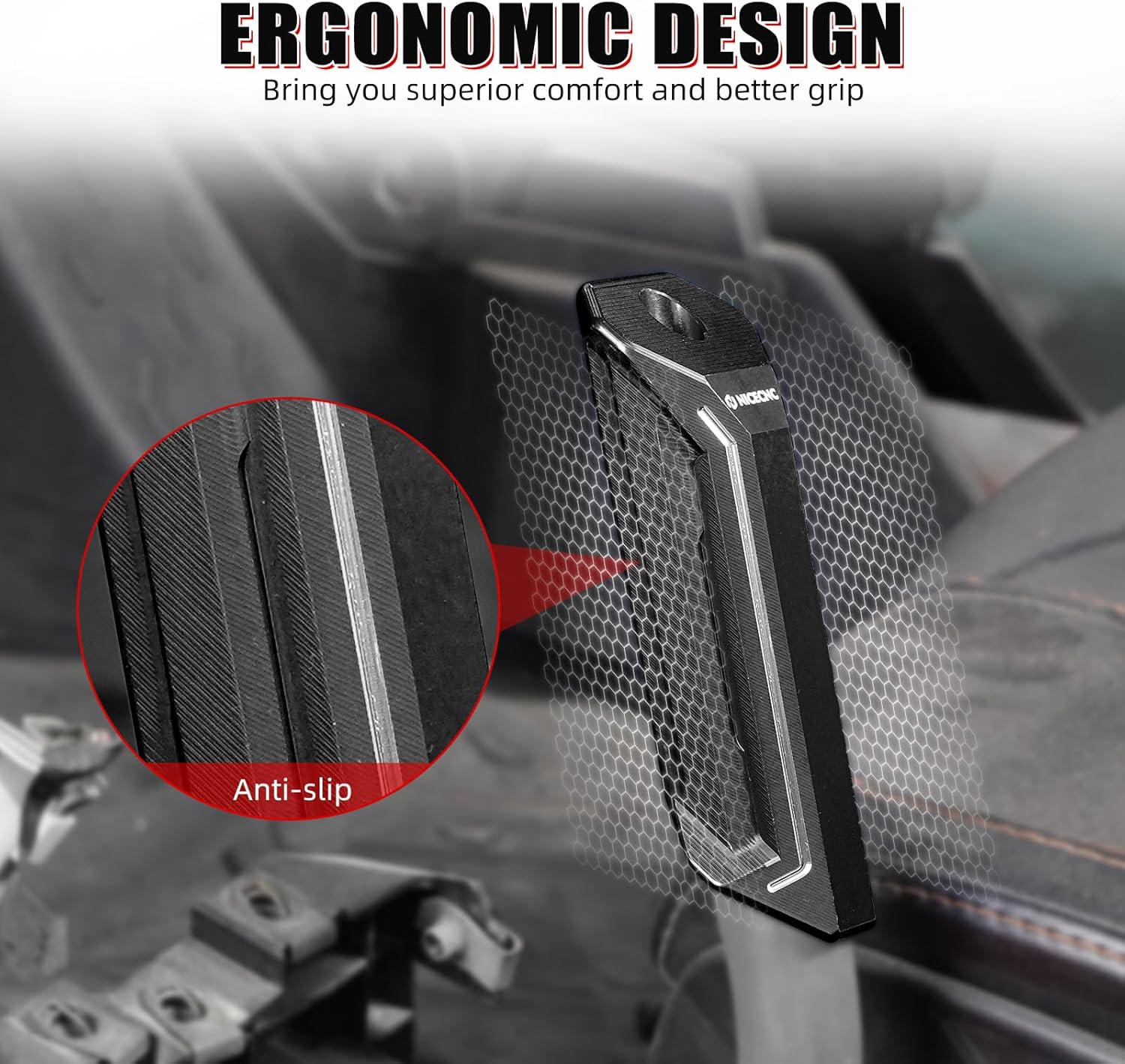 NICECNC Grab Handle Compatible with Can Am X3 Max R 4x4 DS/RS Turbo DPS 2020-2021, X3 Max RR 4x4 DS Turbo DPS 2022, See Fitments, Black