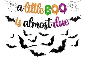 A Little Boo is Almost Due Halloween Boy Girl Baby Shower Party Decoration