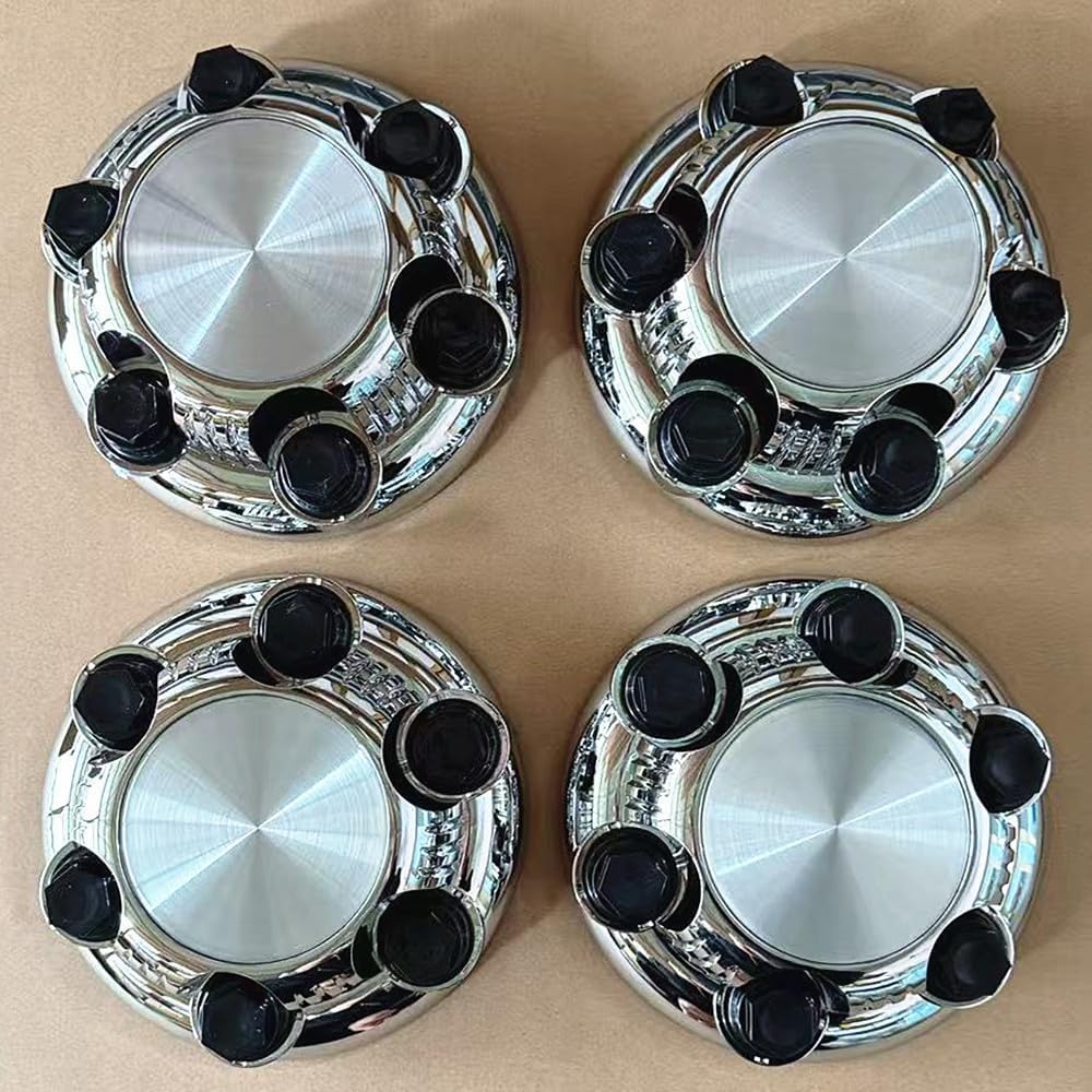 CMAOS 4pcs Set fit for 2000-13 Chevy 1500 Truck Van 16" 17" 6 Lug Chrome Wheel Center Caps (Silver) (Silver-A)