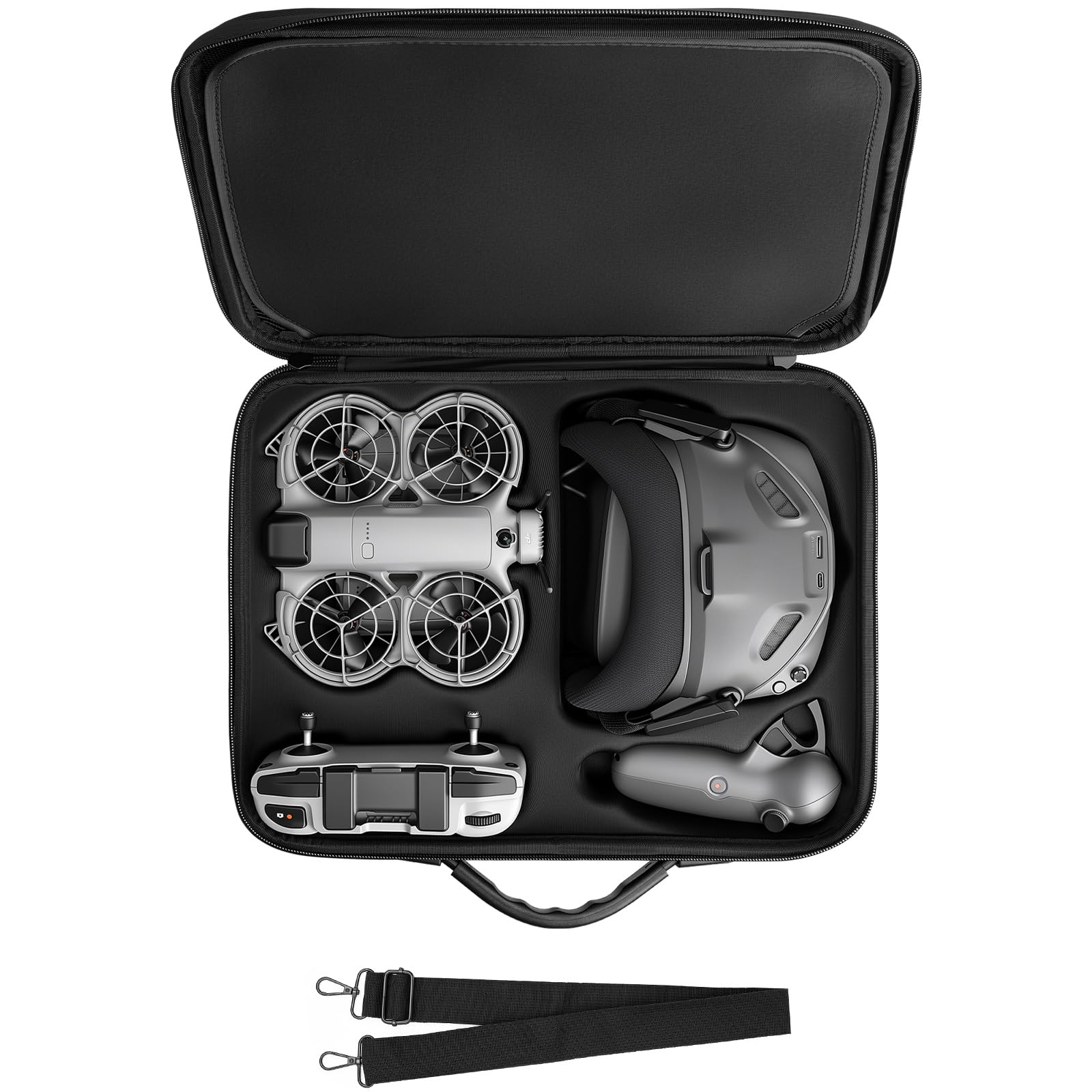 FPVtosky Etui na DJI Neo 2, przenośna torba na Neo 2 Motion Fly More Combo, RC Motion 3, gogle N3, baterie i akcesoria do koncentratora ładowania, etui podróżne z paskiem na ramię i przegrodami (tylko
