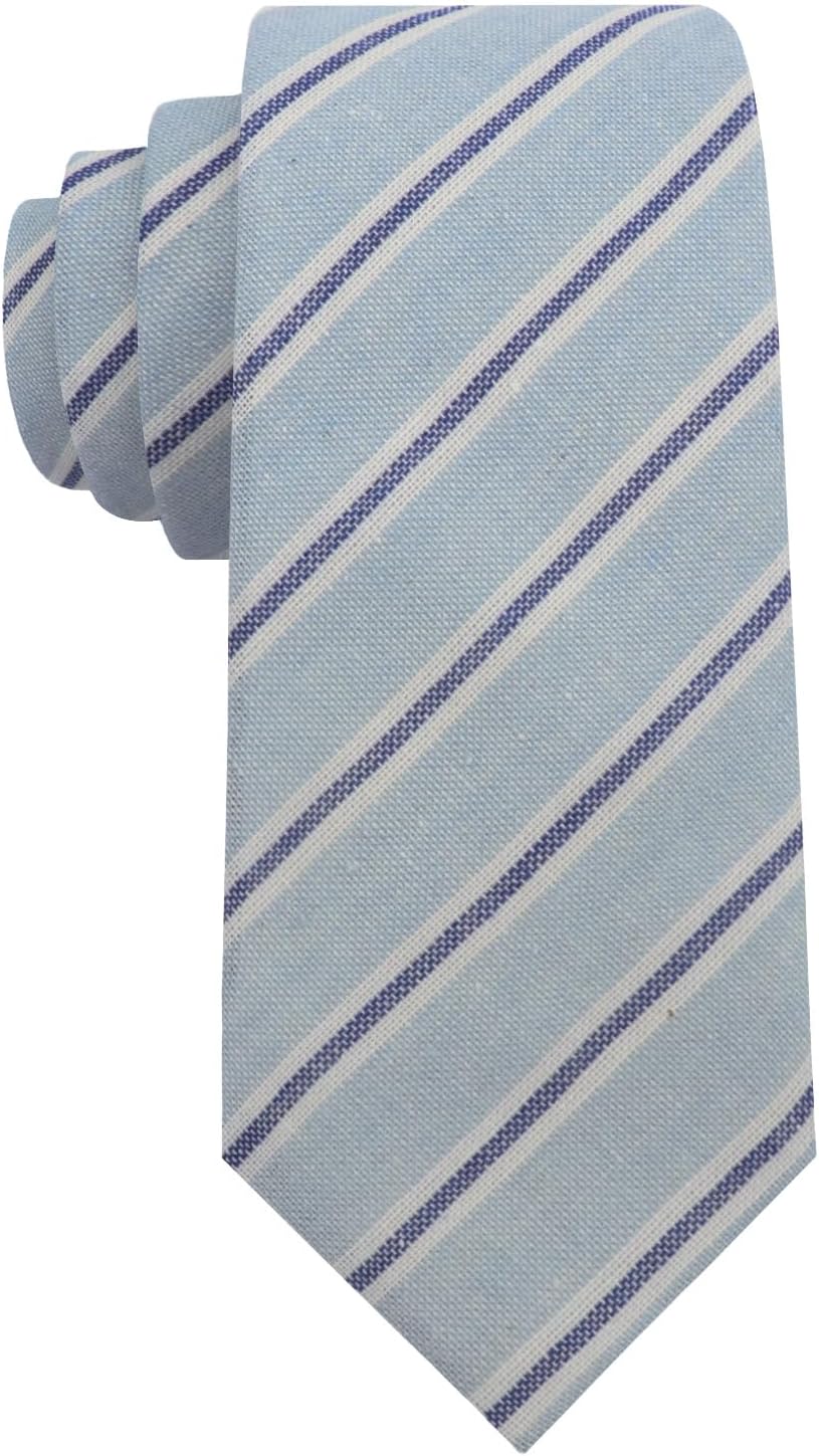 Plaid Ties for Men, 2.56" Mens Skinny Neck Tie Cotton Striped Neckties Business Wedding Office