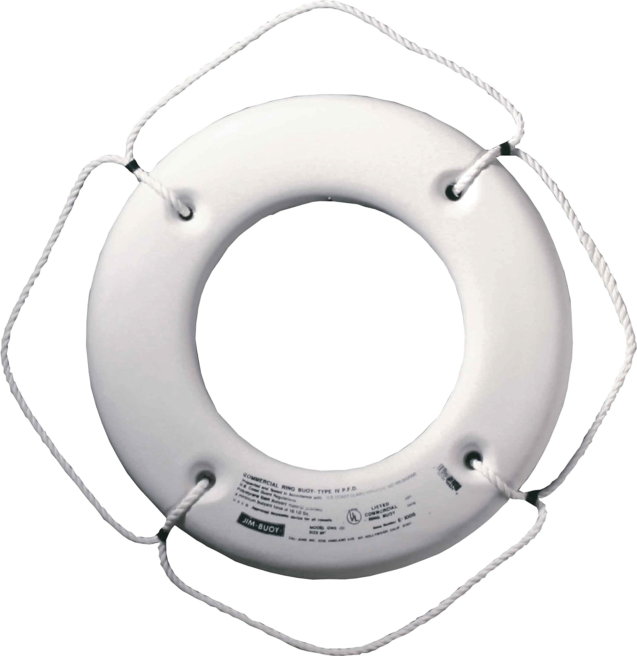 Cal June Jim-Buoy Hard Shell Ring Buoy, 30 in.