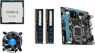 GLOBAL TOUCH Core i3 3rd Gen H61 Motherboard Combo with 16GB DDR3 RAM | Best Budget PC Build | High Performance Desktop Co...