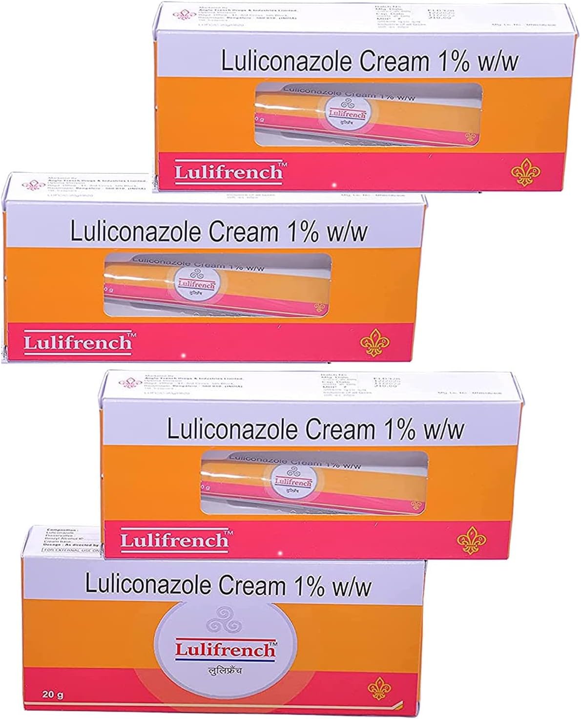 FORTAY Lulifrench (Luliconazole 20 gm) Pack of 4