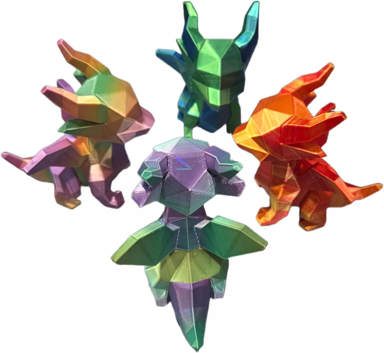 Zax Dezignz 3D Printed Magnetic XL Baby Majestic Dragonz Brain Teaser Puzzle, 11 Pieces, Easy Skill Level, Geometric Art Decor, Modern Style, No Instructions, Ages 16+ (Purple Gold Green Iridescent)