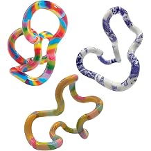 Tangle Jr. Masterpiece 3 Pack Porcelain Machet Lollipop Artistic Pattern Unique Fidget Experience Fidget Twist Fidget Toys for Children and Adults - Desk Toy