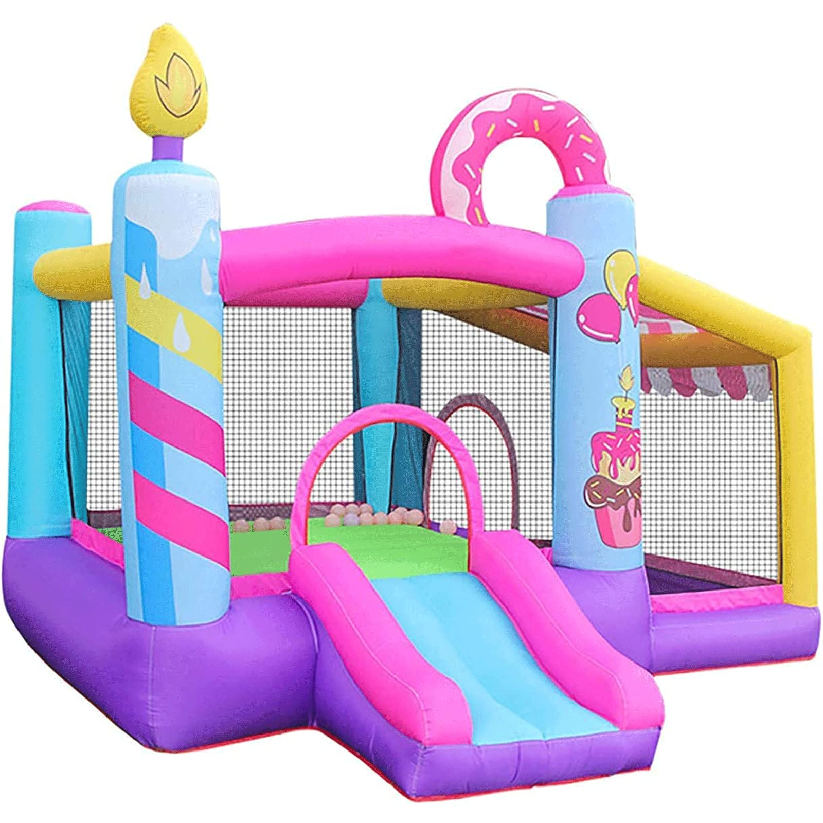 OPFdfhDFH Inflatable castles, Entertainment Inflatable Bounce House Play Facilities Bouncy Castle Roomy Jumping Room Quick and Convenient