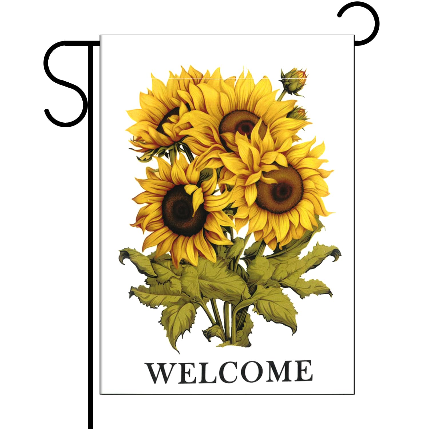 Raisingwell Sunflower Garden Flag 12 x 18 Inch Vertical Double Sided Welcome Summer Garden Flags Outside Decorations Yard ...